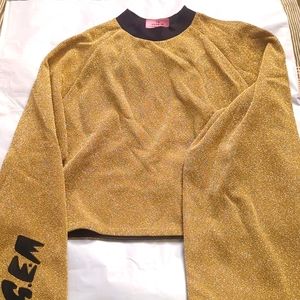 Lazy Oaf GEM gold sweatshirt